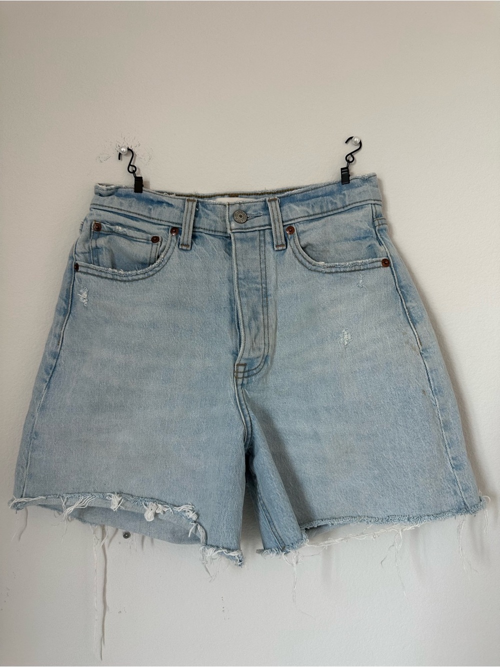 Abercrombie & Fitch Denim 7” Dad Short Light Wash High-Rise